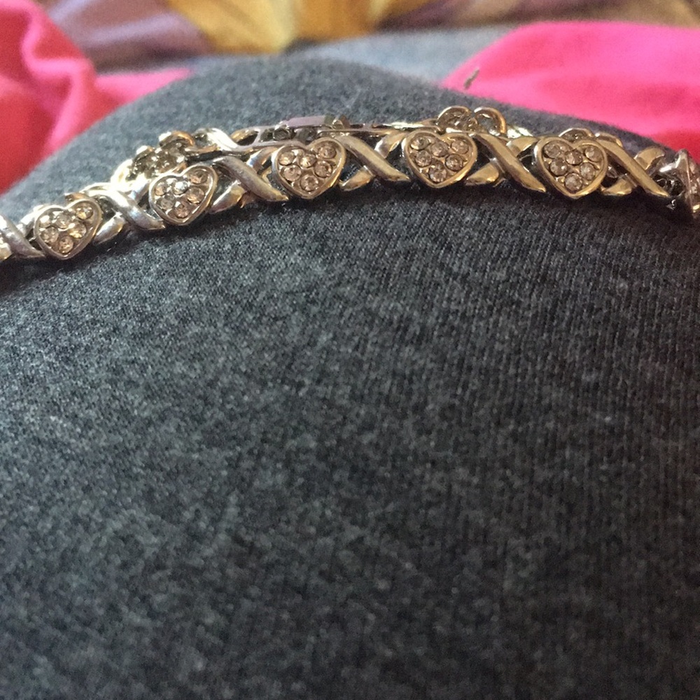 A crystal and sliver bracelet